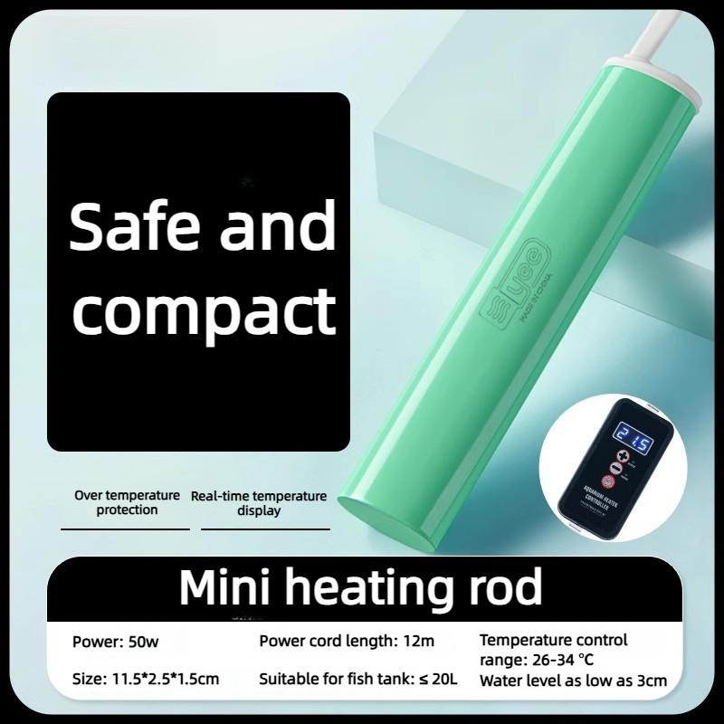 Mini digitális kijelző Kicsi teknős akvárium Akvárium fűtőberendezés Automatikus állandó hőmérsékletű Halas akvárium fűtőrúd