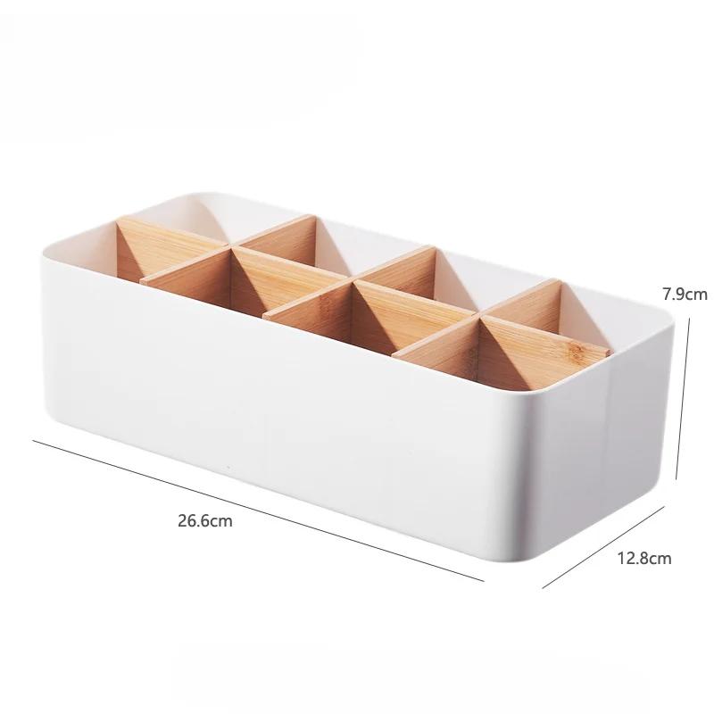 1pc Perforation-Free Compartmented Storage Container Multi-Functional Household Sorting Desktop Storage Box