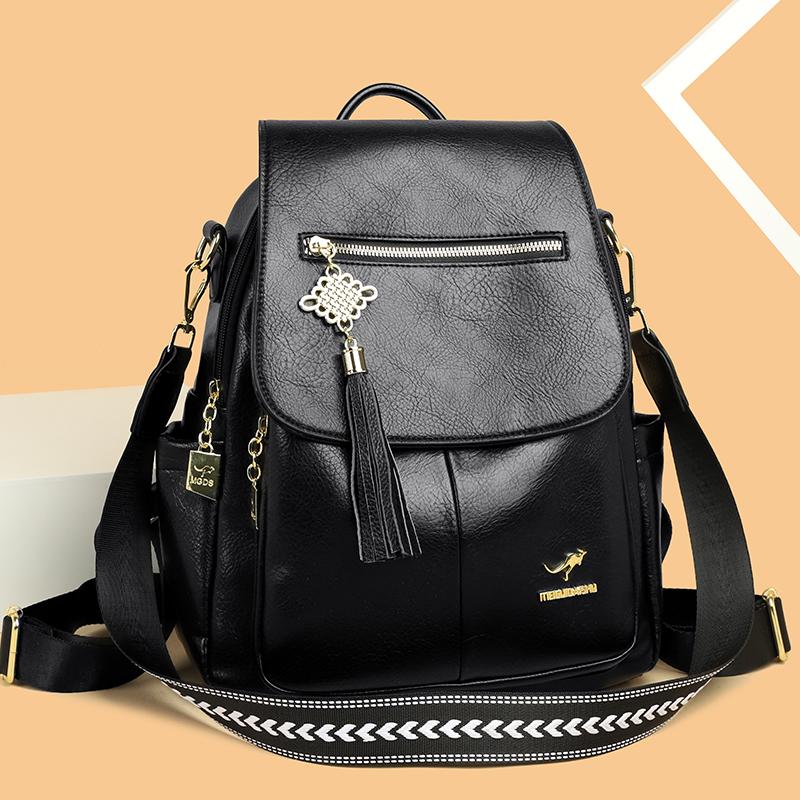 PU Backpack Women's Large Capacity Backpack Multifunctional Shoulder Bag