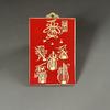 Tianshi Five Thunder Talisman Thunder General Proclamation Daoist Amulet Pure Copper Gilded Painted Token Unisex Pendant