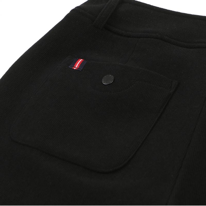 Onoff Women S Semi Wide Corduroy Fleece pantS Of5013lb Black