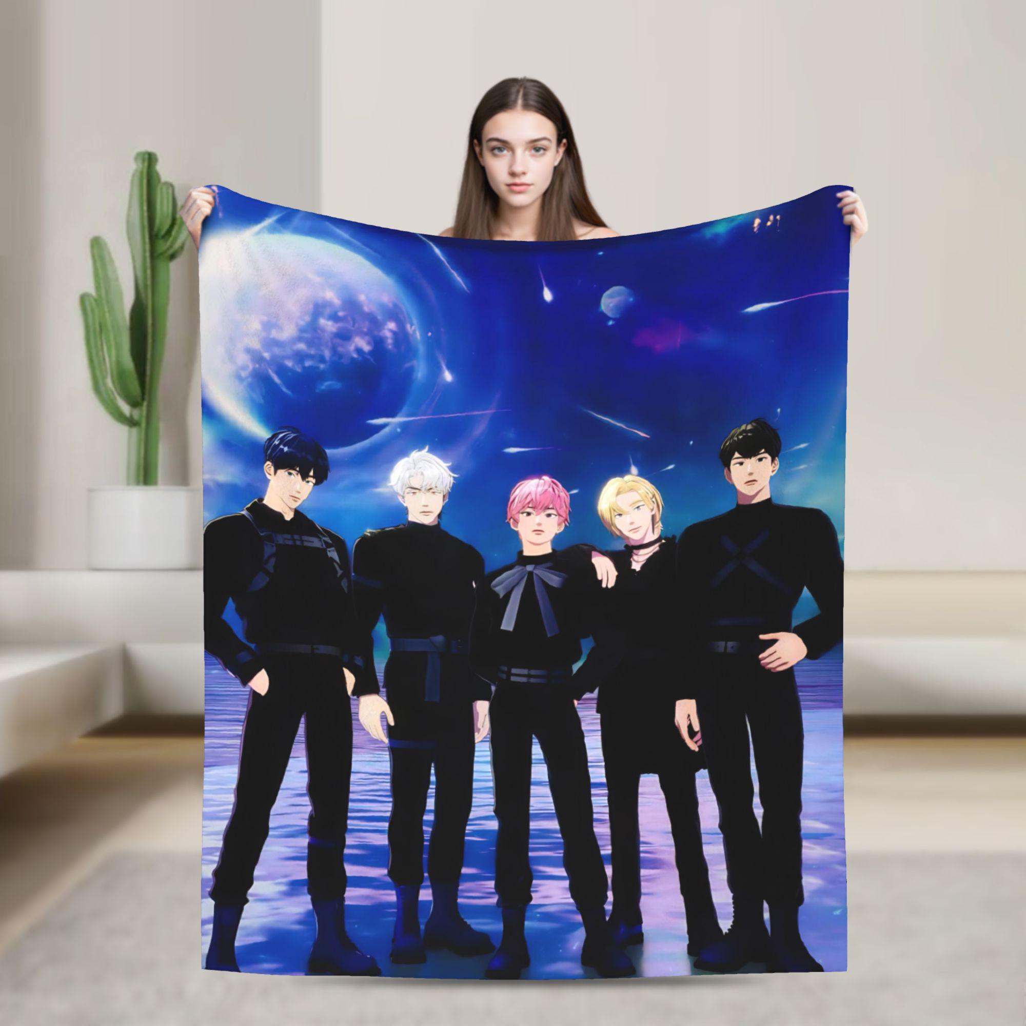 

Kpop PLAVE Caligo pt Flannel Blankets Soft Durable Throw Blanket for Home Decor Decorative Print Bedspread Sofa Bed Cover 30x40in