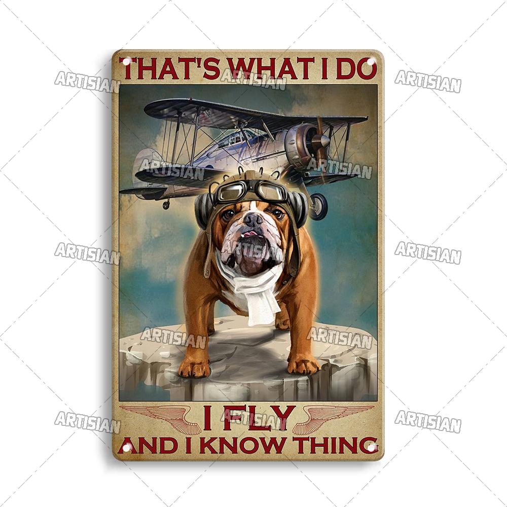 Artisian Flying Metal Sign Pilot Tin Poster Flight Attendant Decorative Plate Wall Decor Garage Bar Pub Club Hotel Cafe Kitchen