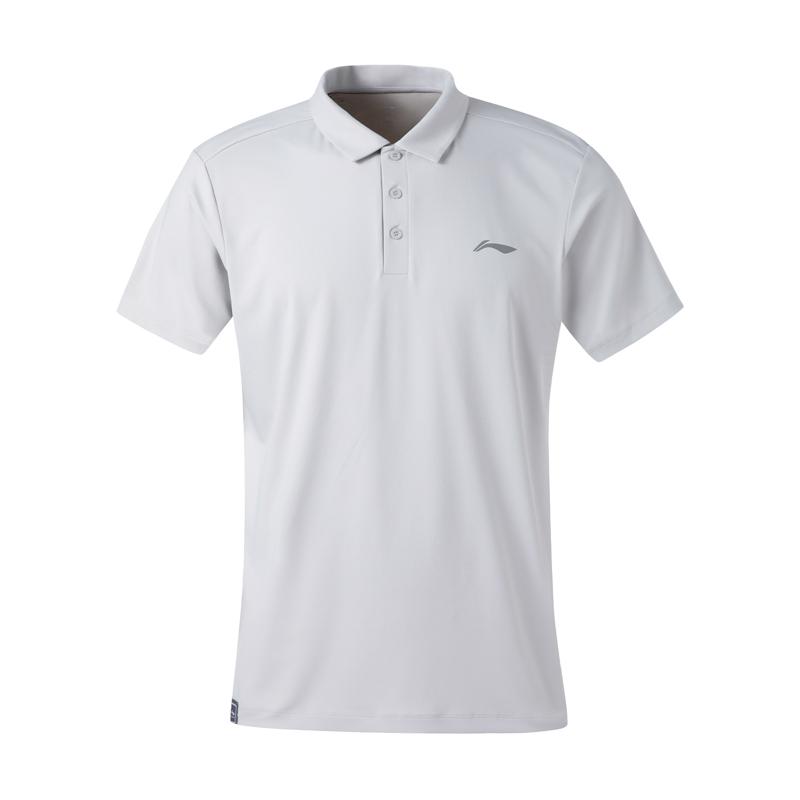 

Li-Ning Fashionable Versatile Short Sleeve Polo Shirt Men tops Light-Gray APLW885-3 S
