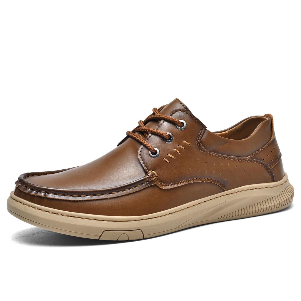 Fashion 2025 Classic Men Leather Work Shoes Spring New Men Comfortable Driving Shoes Luxury Brand Men Soft Casual Shoes Large Size 38-48