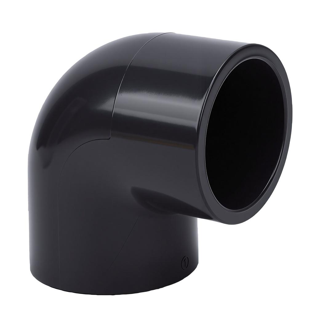 Elbow 90 Degree Duct Connector 50mm Inner Diameter Gray PVC Plastic Hose Connector Pipe Fitting Adapter Coupling