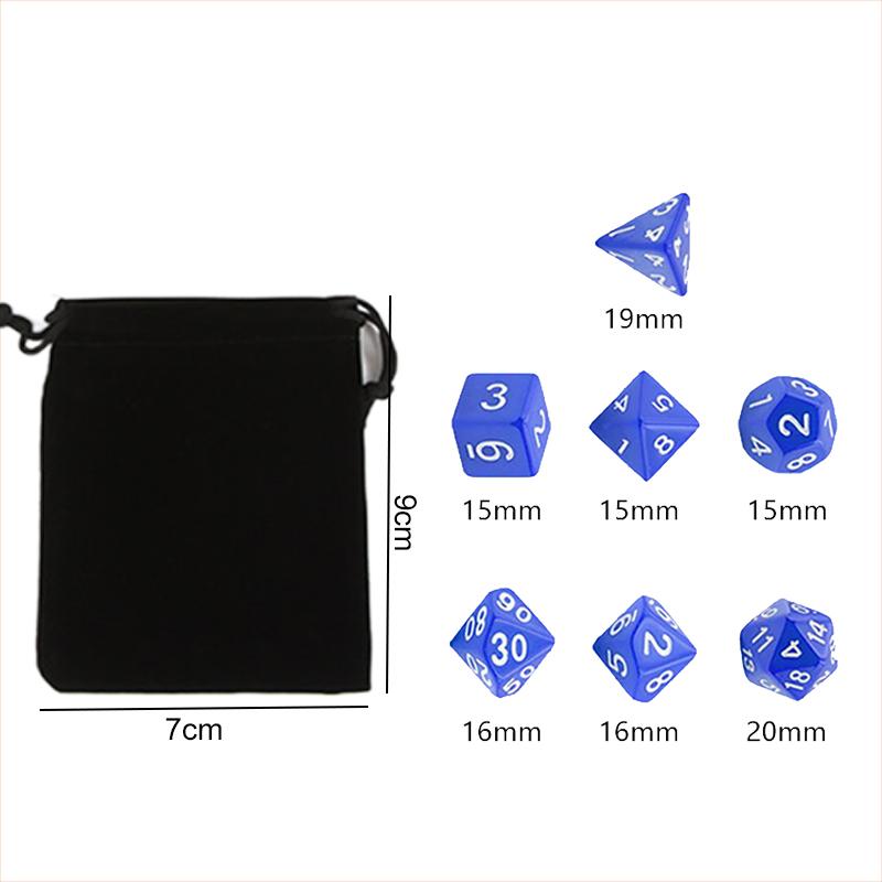 35/70pcs Multi Sided Dice Set with Bags Desktop Gaming Accessories RPG DND Role Playing Board Game Dice Multiple Colors TMZ