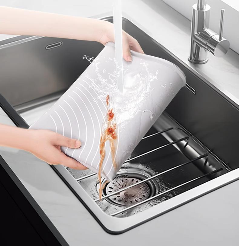 Food Grade Thickened Silicone Kneading and Rolling Mat, Non-Slip Cutting Board for Dumplings and Dough.