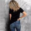 European and American spot printed crew neck T-shirt spring and summer casual short-sleeved crew neck top short-sleeved women's T-shirt