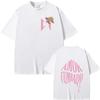 Singer Natanael Cano Amor Tumbado Pink CT Sloth Print T-shirt Men Women Hip Hop Oversized Streetwear Male Fashion Casual T-shirt