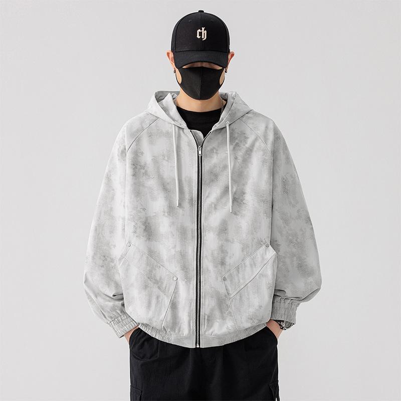 

Весенне-осенняя новая американская мужская куртка, универсальная, повседневная, водонепроницаемая, рабочая одежда, свободный худи для мужчин 8XL