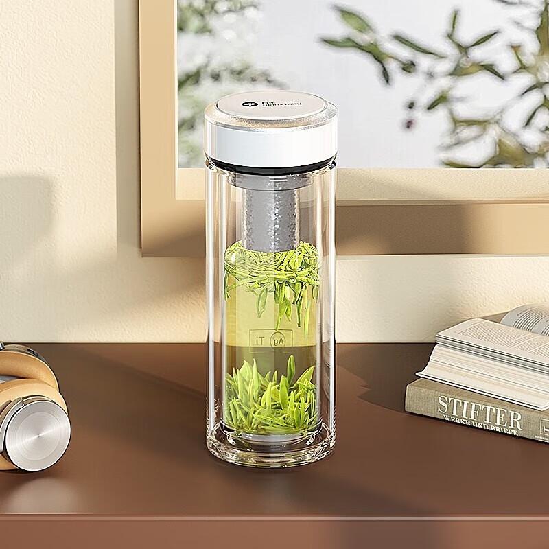 WANXIANG Double-Layer Antibacterial Glass Tea Cup