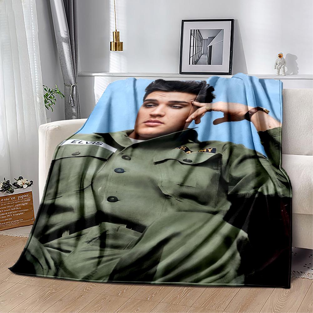 Elvis Presley Las Vegas Blanket Comfortable Perfect for Office Chair Seaside Chair Four Seasons Multipurpose Stylish Decor