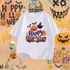 Happy Halloween T-shirt 3D Printed Pumpkin Pattern Ghost Shirt Made of Polyester Fabric for Boys, Girls, and Adults T-shirt Tops