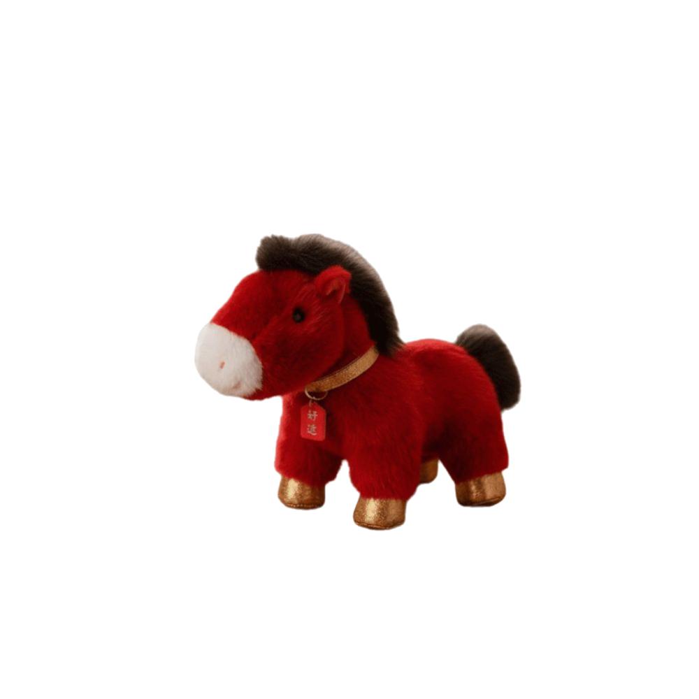 Cartoon Lucky Pony Plush Toys 25cm Horse Plush Doll Cute Stuffed Horse Doll  Gifts красный