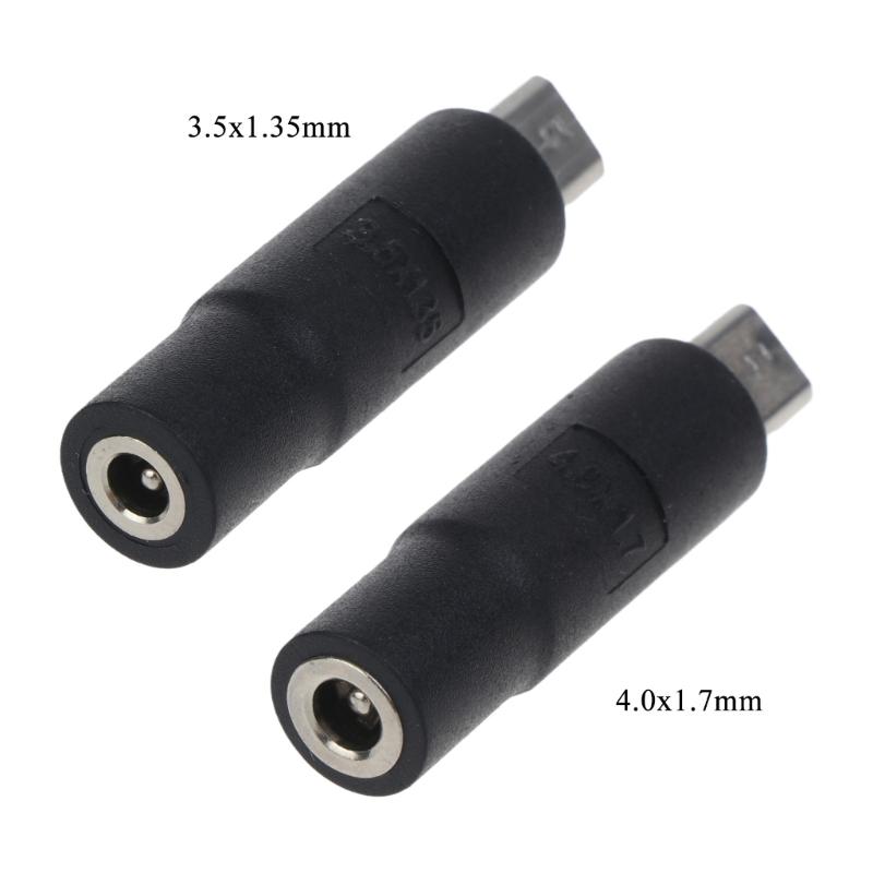 4.0x1.7mm/3.5x1.35mm Power Female to USB Male Plug Connector Adapter for Phone Tablet Charging Adapter Converter