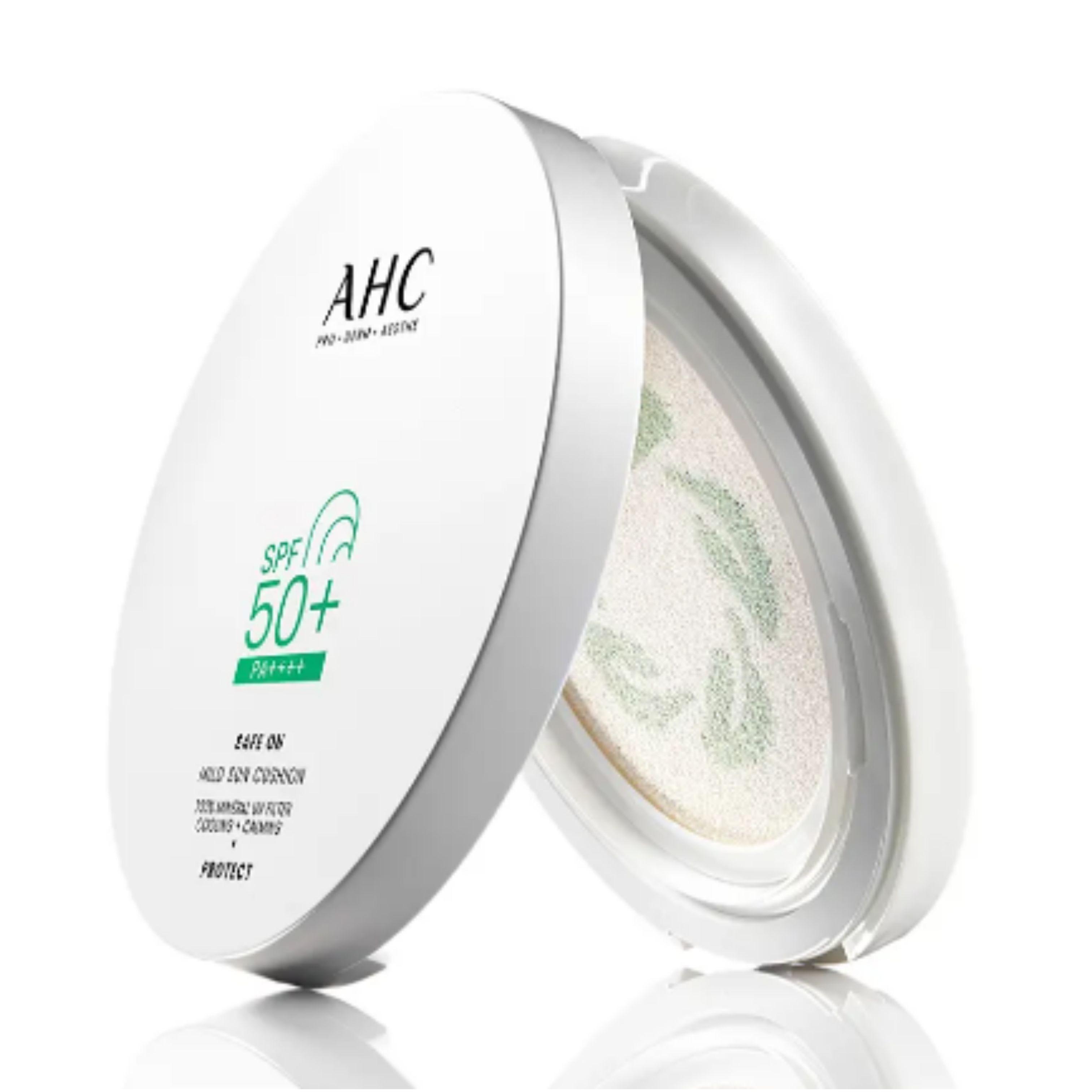 

AHC Safe On Mild Cica Cooling Sun Cushion SPF50+ PA++++ 25g – Soothing UV Protection Sunscreen Cushion