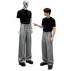 Old Money Style Striped Double-Breasted Wide-Leg Trousers CleanFit Loose Casual Pants Men Women