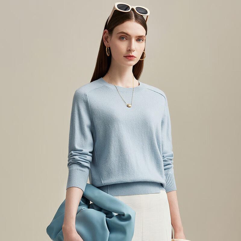 Zhaojun Women's Cashmere Round Neck Sweater