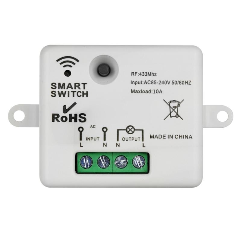 433Mhz AC110V 220V Wireless Remote Controls Switch 1CH Relays 433Mhz Receiver Module for Learning Code Transmitters Remote