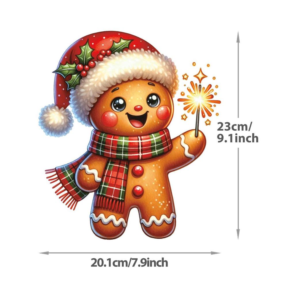 Beautiful Christmas ironing patches, cute gingerbread Diy T-shirts, clothes, stickers, sweatshirts, hats, heat transfer heat-pressed stickers
