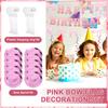 1 Set Bow Birthday Party Decorations Pink Bowknot Birthday Banner Decor Hanging Bows Party Decoration for Girl Parties Birthdays
