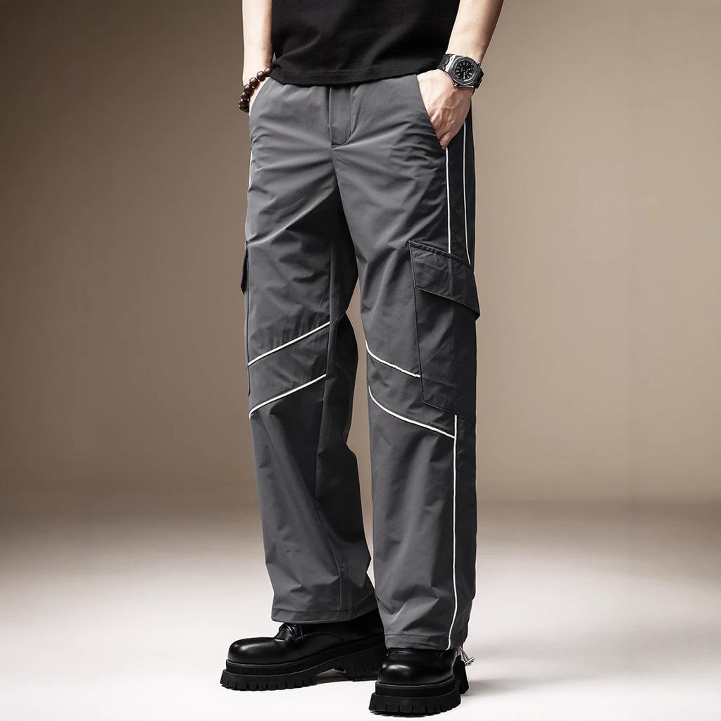 High-end American Retro Quick-drying Light and Breathable Shock Pants Men's Summer Thin Sports Outdoor Paratrooper Casual Pants
