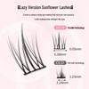 Dense Sunflower False Eyelashes - 10 Rows, Super Natural, Single Cluster, Perfect for Beginners