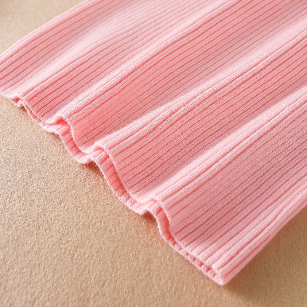 Dívčí svetr 2023 Nové zimní dětské oblečení Dětské topy Teplé úplety Dívčí svetry s rolákem