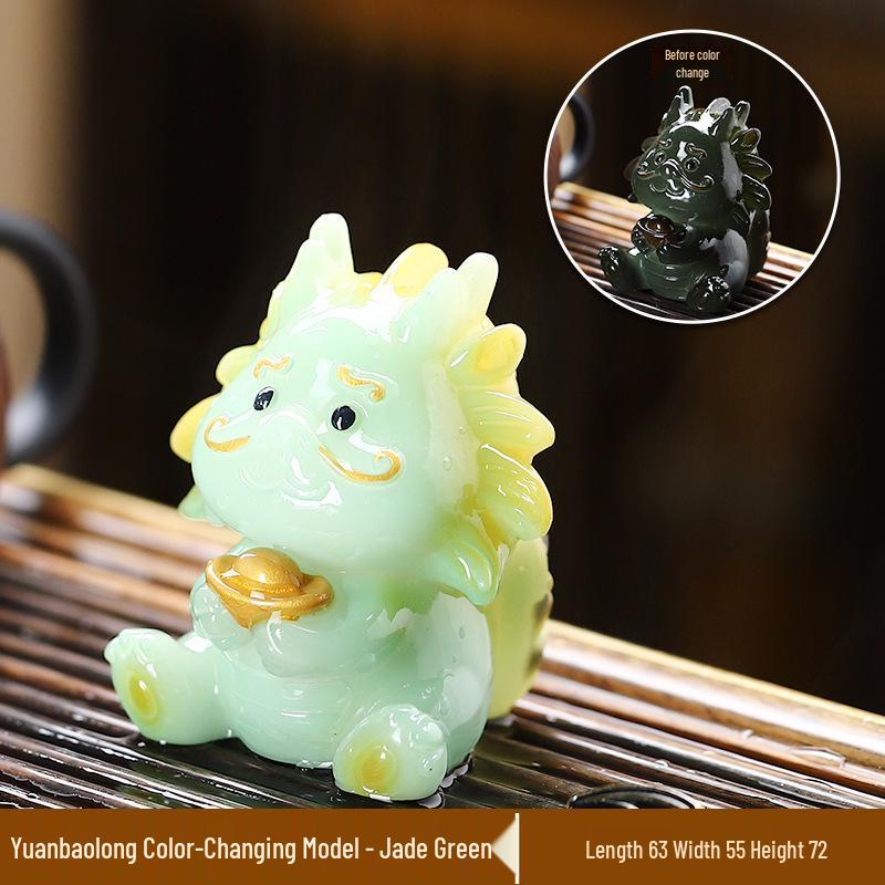 Color-Changing Zodiac Animal Tea Pet Ornaments - Creative Tea Table Decorations & Accessories