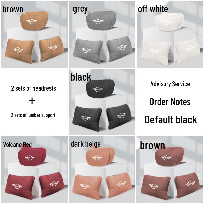 BMW Mini Headrest & Lumbar Support Pillow - Neck Protection & Interior Decoration