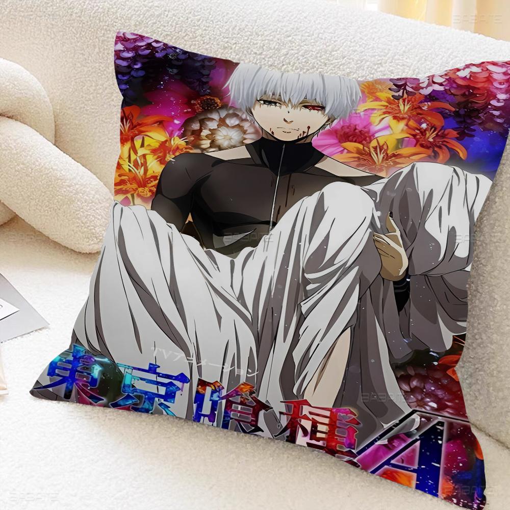 Japanese Anime T-tokyo G-Ghoul Pillowcase Toon Gift Cushion Cover Bedroom Home Sofa Chair Seat Decor Pillow Case