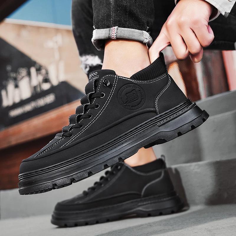 Luxuriöse Herren-Freizeit-Sneaker Mode Plateau-Laufschuhe für Herren Outdoor Rutschfest Arbeitsschuhe Marken-Designer Tenis Herrenschuhe