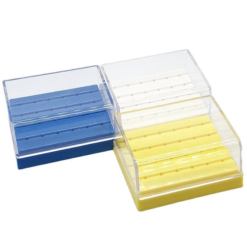 1Pcs/24 Holes Plastic Dental Bur Holder Disinfection Carbide Burs Block Drills Case Box Dentist Products Lab Equipment