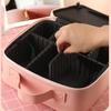 Large capacity multifunctional full screen mirror makeup bag portable waterproof leather beauty makeup storage bag