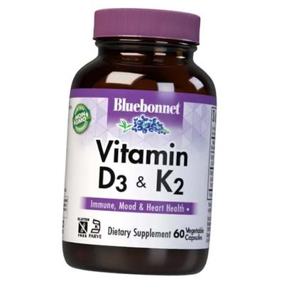 Vitamins D3 and K2, Vitamin D3 & K2, 60vegcaps (36393120)