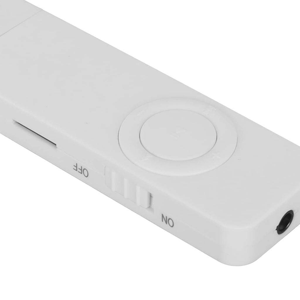 USB MP3 Player, 8GB Portable Audio Music Player with Headphones and Strap, HiFi Lossless Sound, Kids MP3 Music Player for Running (White)