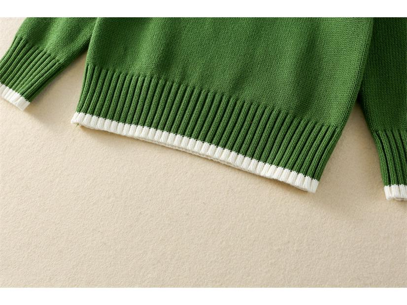 2025 Kids' Fake Cardigan Round Neck Sweater - Spring/Autumn/Winter, Korean Style Parent-Child Outfit