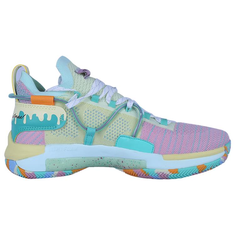 Li Ning Speed 6 Comfortable Cushioning Slip Resistant Abrasion Resistant High top Basketball Shoes Men's Blue Pink ABAP071-V