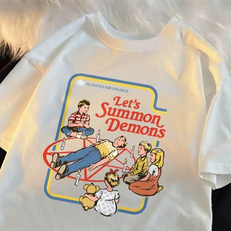 Lets Summon Demons Master Tshirt Unisex Fashion Casual Tee Clothes Tshirt Hip Hop Breathable Tshirt Cotton Male Clothes