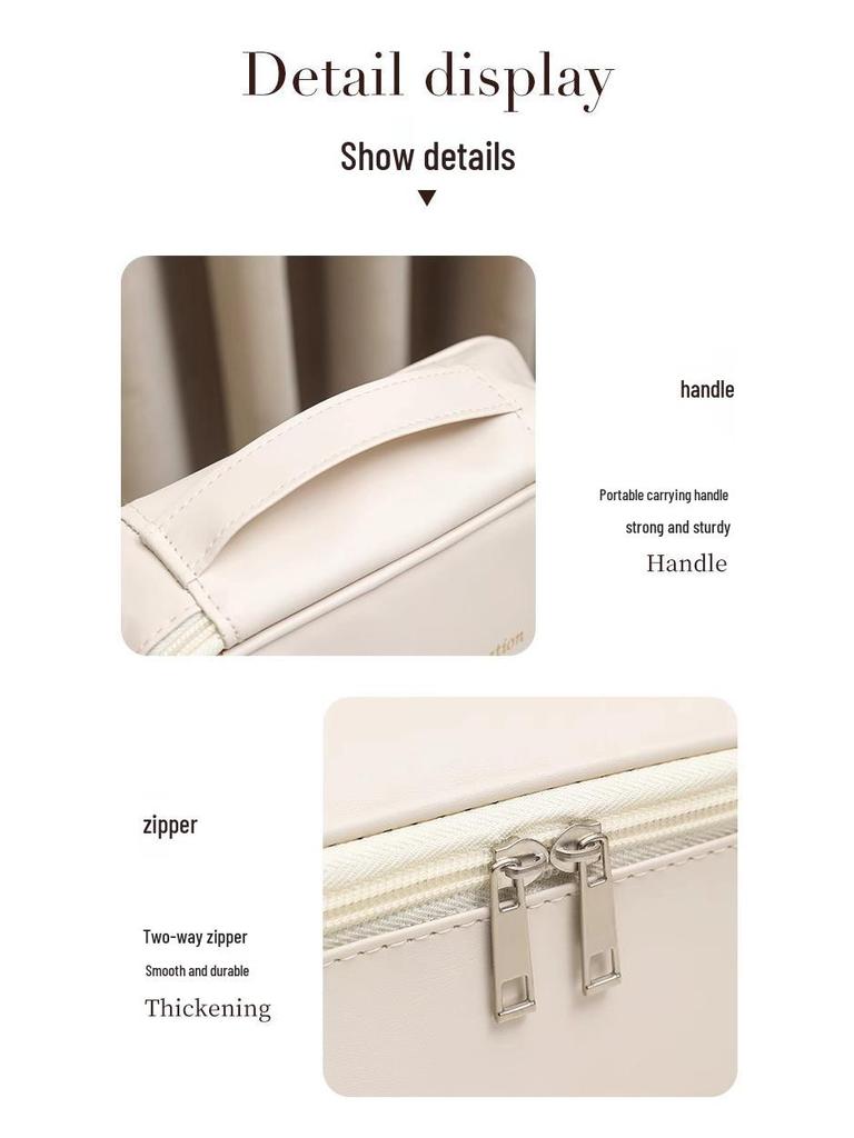 Partitioned High-Capacity Travel Makeup Bag, 1-Piece
