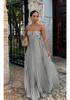 Europäisches/Amerikanisches Trägerloses Plissee-Neckholder-Kleid - Damen Sommer Einfarbig Ärmellos Strand Resort Kleidung