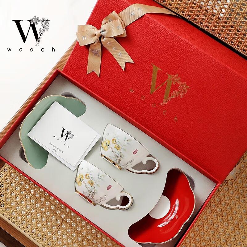 WOOCH Премиальный набор: керамическая кружка и блюдце