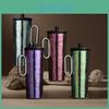 Pure Titanium Insulated Travel Mug With Handle And Straw For Office And Outdoor Use