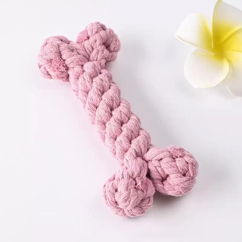 Bite Resistant Pet Dog Chew Toys for Small Dogs Cleaning Teeth Puppy Cat Rope Knot Ball Toy Playing Mascotas Accessories