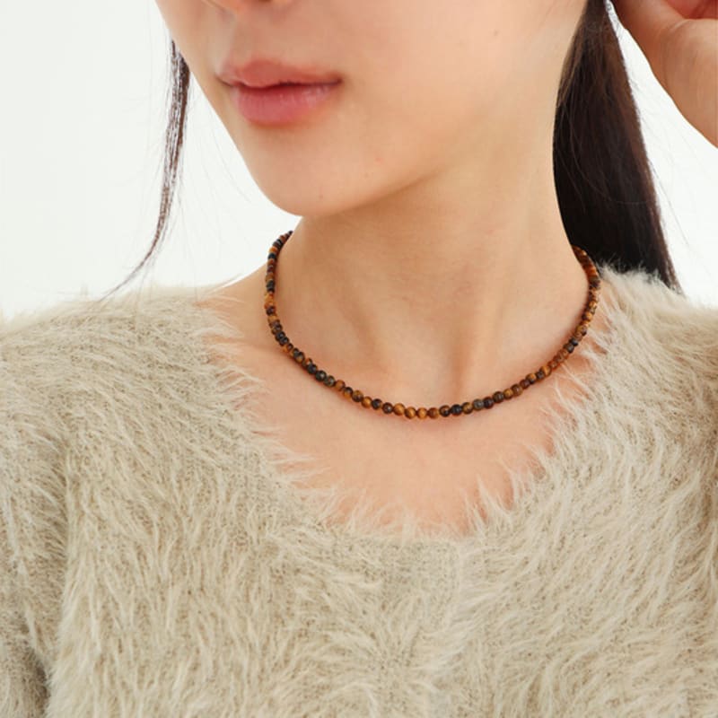 Modernlike 14k Gold-filled Silver Hopi Amber Necklace 4mm