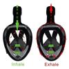 Silicone Full Face Snorkel Mask 180 Degree View Anti Fog Leak Proof Breathing Tube Camera Mount Swimming Safety Gear