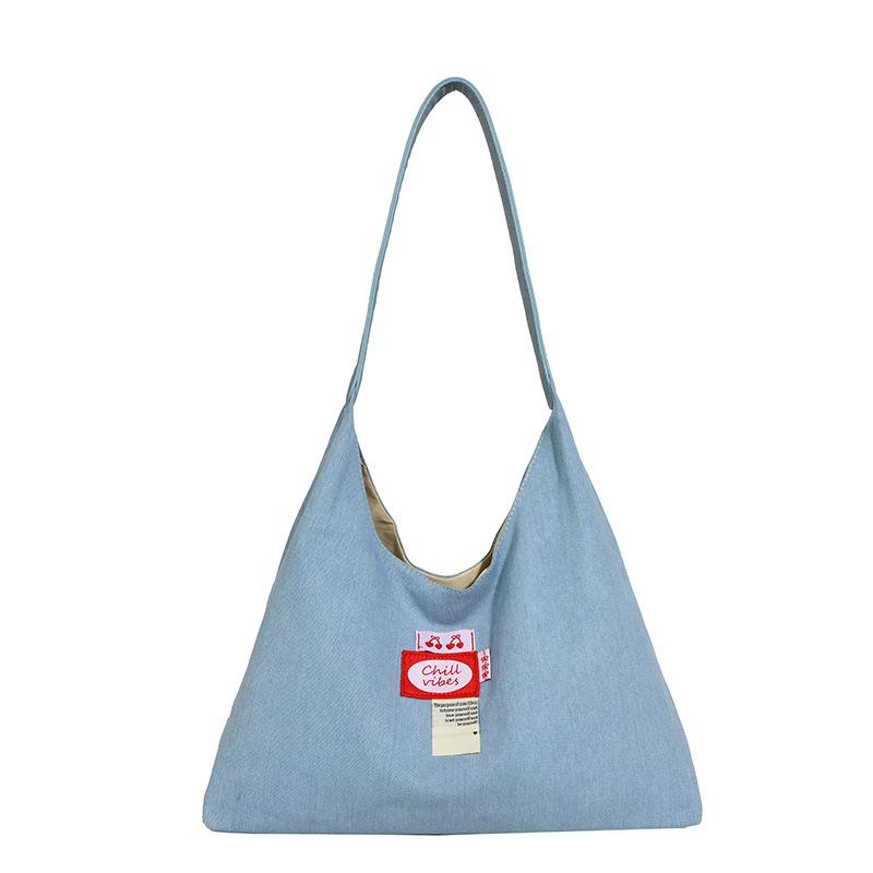 Original Denim Bag, Old and Large-capacity Shoulder Oblique Span Bag 2025 New Literary and Artistic Dual-purpose Schoolbag Trendy Girl