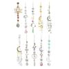 Star Sun Catcher Faux Crystal Prism Rainbow Maker Stars And Moon Colorful Hanging Suncatcher for Window Home Garden Decoration