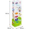 FANCY Grande Pyramide pour Bébé Jouet à Empiler 40 cm - Jouet dÉveil avec Les Engrenages Jeux Éducatifs pour Bébé Empilement et C